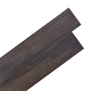 Samolepiace podlahové dosky z PVC 5,02 m², 2 mm, tmavohnedé