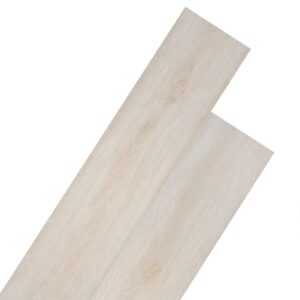 Samolepiace podlahové dosky z PVC 5,02m² 2mm,klasický biely dub