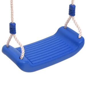 Sedadlo hojdačky s lanovým rebríkom modré 37x15 cm PE Foto