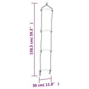 Produkt  Sedadlo hojdačky s lanovým rebríkom modré 37x15 cm PE