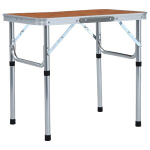 Skladací kempingový stôl hliníkový 60x45 cm