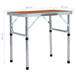 Skladací kempingový stôl hliníkový 60x45 cm - predaj