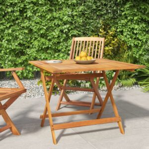 Skladací záhradný stôl 90x90x75 cm akáciový masív