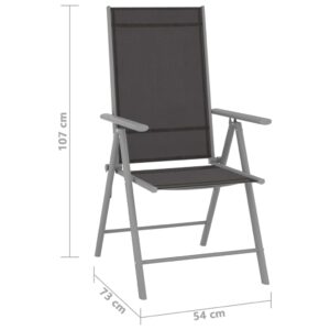 Produkt  Skladacie záhradné stoličky 4 ks textilénové čierne