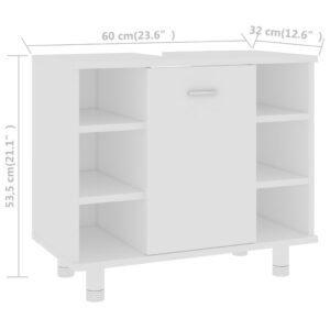 Produkt  Skrinka do kúpeľne, biela 60x32x53,5 cm, kompozitné drevo