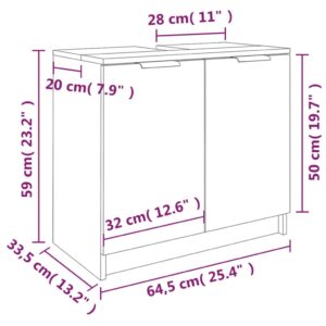 Obrázok  Skrinka do kúpeľne lesklá biela 64,5x33,5x59cm spracované drevo