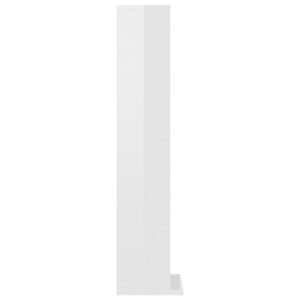 Fotka  Skrinka na CD, lesklá biela 21x20x88 cm, kompozitné drevo
