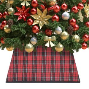 Spodný kryt na vianočný stromček červeno-čierny 48x48x25 cm