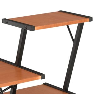 Fotka  Stôl s poličkami, čierno hnedý 116x50x93 cm