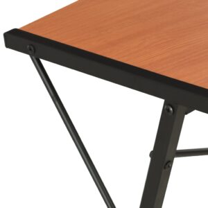 Stôl s poličkami, čierno hnedý 116x50x93 cm - eshop