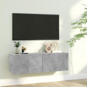 TV skrinka, betónovo sivá 100x30x30 cm, kompozitné drevo