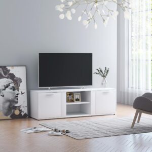 TV skrinka, biela 120x34x37 cm, drevotrieska