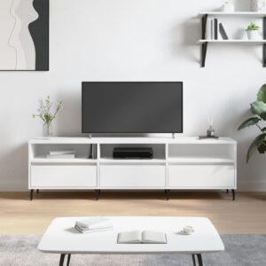 TV skrinka biela 150x30x44,5 cm kompozitné drevo