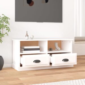 TV skrinka biela 93x35,5x45 cm kompozitné drevo Foto