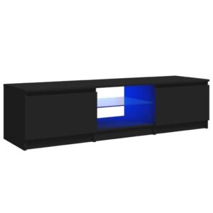 TV skrinka s LED svetlami čierna 140x40x35,5 cm Produkt