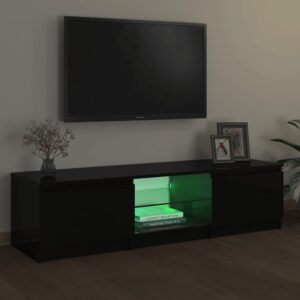 Produkt  TV skrinka s LED svetlami čierna 140x40x35,5 cm