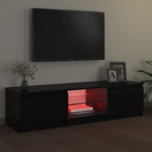Obrázok  TV skrinka s LED svetlami čierna 140x40x35,5 cm
