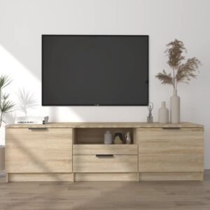 TV stolík dub sonoma 140x35x40 cm spracované drevo