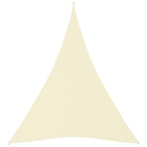 Tieniaca plachta oxfordská látka trojuholníková 4x5x5 m krémová