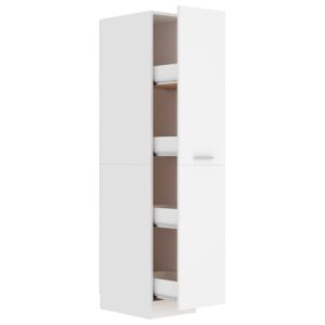 Úložná skrinka, biela 30x42,5x150 cm, kompoztiné drevo Produkt