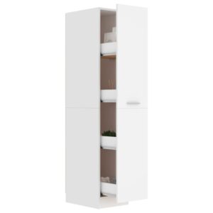 Úložná skrinka, biela 30x42,5x150 cm, kompoztiné drevo Obrázok