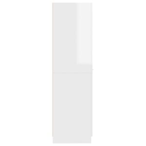 Úložná skrinka, lesklá biela 30x42,5x150 cm, kompoztiné drevo - predaj
