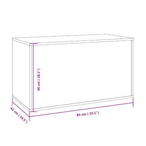 Produkt  Úložná truhlica sivá sonoma 84x42x46 cm spracované drevo