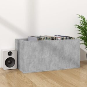 Úložný box na vinyly, betónovo sivý 71x34x36cm kompozitné drevo Obrázok