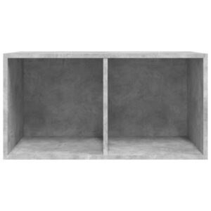 Úložný box na vinyly, betónovo sivý 71x34x36cm kompozitné drevo - eshop