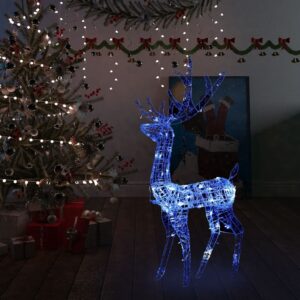 Vianočná dekorácia, akrylový sob 140 LED 120 cm, modrá