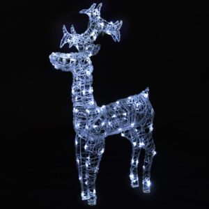 Vianočná dekorácia so sobom 90 LED 60x16x100 cm akryl Foto