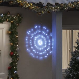 Vianočné hviezdicové svetlo 140 LED studené biele 17 cm