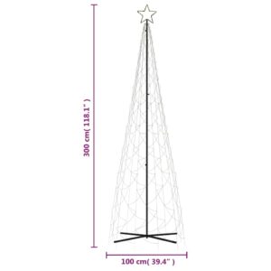 Obrázok  Vianočný stromček kužeľ teplý biely 500 LED 100x300 cm