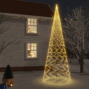 Vianočný stromček so špicom 3000 teplých bielych LED 800 cm