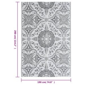 Vonkajší koberec bledosivý 190x290 cm PP - eshop