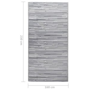 Vonkajší koberec sivý 160x230 cm PP - predaj