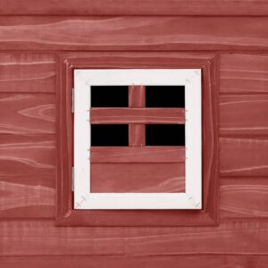 Vonkajšia klietka/domček pre sliepky s 1 hniezdom,červená,drevo - eshop
