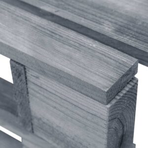 Záhradná taburetka z paliet, drevo, sivá Obrázok