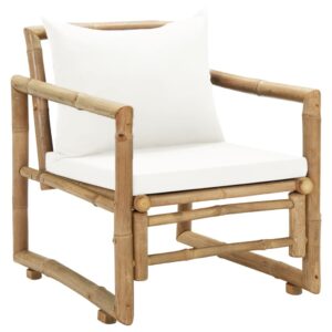Záhradné stoličky 2 ks, podložky a vankúše, bambus Produkt
