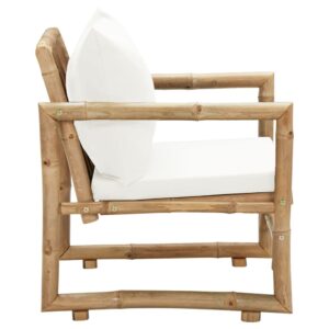 Záhradné stoličky 2 ks, podložky a vankúše, bambus Obrázok