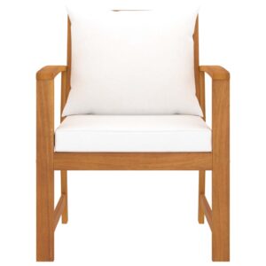 Záhradné stoličky s podložkami 2 ks krémové akáciový masív Produkt