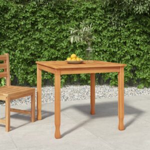 Záhradný jedálenský stôl 85x85x75 cm tíkové masívne drevo