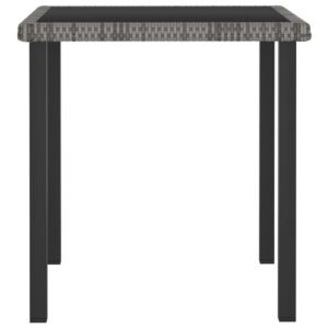 Záhradný jedálenský stôl sivý 70x70x73 cm polyratanový Produkt