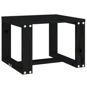 Záhradný príručný stolík čierny 40x38x28,5 cm borovicový masív Produkt