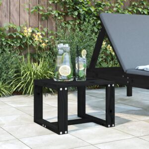 Záhradný príručný stolík čierny 40x38x28,5 cm borovicový masív