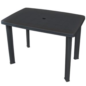 Záhradný stôl, antracitový 101x68x72 cm, plast