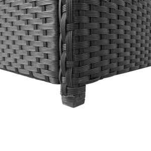 Záhradný úložný box čierny 120x50x60 cm polyratanový Obrázok