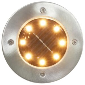 Zapustené solárne svetlá do zeme 8 ks, LED svetlá, teplé biele Produkt