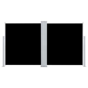 Zaťahovacia bočná markíza čierna 140x600 cm Obrázok