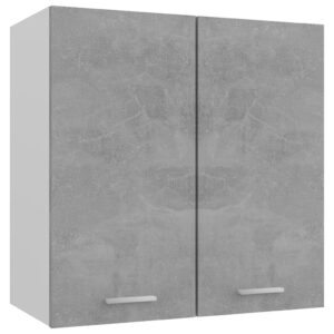 Závesná skrinka, betónovo sivá 60x31x60 cm, kompozitné drevo
